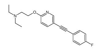 N,N-diethyl-2-[5-[2-(4-fluorophenyl)ethynyl]pyridin-2-yl]oxyethanamine Structure