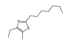 4-ethyl-2-heptyl-5-methyl-1,3-thiazole结构式