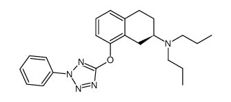 (R)-8-hydroxy-2-(dipropylamino)tetralin 1-phenyltetrazoyl ather结构式
