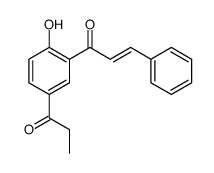 1-(2-hydroxy-5-propanoylphenyl)-3-phenylprop-2-en-1-one结构式