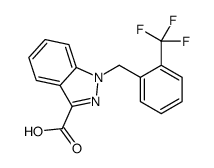 1-[[2-(trifluoromethyl)phenyl]methyl]indazole-3-carboxylic acid Structure