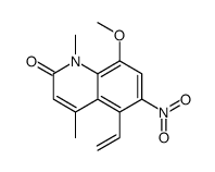 5-ethenyl-8-methoxy-1,4-dimethyl-6-nitroquinolin-2-one Structure