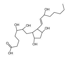 Prost-13-en-1-oic acid, 5,6,9,11,15-pentahydroxy-, (9alpha,11alpha,13E ,15S)- Structure