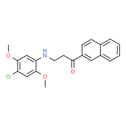 3-(4-chloro-2,5-dimethoxyanilino)-1-(2-naphthyl)-1-propanone结构式