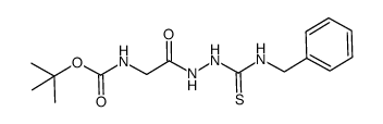 tert-butyl (2-(2-(benzylcarbamothioyl)hydrazinyl)-2-oxoethyl)carbamate结构式