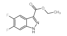 5,6-二氟-1H-吲唑-3-羧酸乙酯结构式