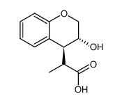 α-(trans-3-hydroxy-4-chromanyl)propionic acid Structure