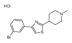 4-(3-bromophenyl)-2-(1-methylpiperidin-4-yl)-1,3-thiazole,hydrochloride Structure