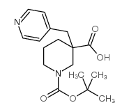 1-[(TERT-BUTYL)OXYCARBONYL]-3-PYRIDIN-4-YLMETHYLPIPERIDINE-3-CARBOXYLIC ACID Structure