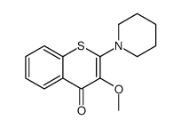 3-methoxy-2-piperidin-1-ylthiochromen-4-one结构式