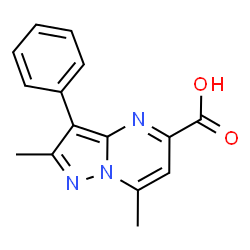 2,7-Dimethyl-3-phenylpyrazolo[1,5-a]pyrimidine-5-carboxylic acid structure