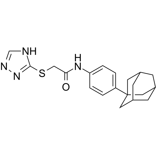 2-((1H-1,2,4-三唑-5-基)硫基)-N-(4-(金刚烷-1-基)苯基)乙酰胺结构式