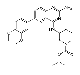 2-amino-4-[(1-Boc-piperidin-3-yl)amino]-6-(3,4-dimethoxyphenyl)pyrido[3,2-d]pyrimidine结构式