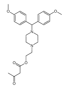 2-[4-(4,4'-Dimethoxybenzhydryl)-1-piperazinyl]ethyl acetoacetate结构式