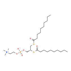 3,5-Dioxa-9-thia-4-phosphanonadecan-1-aminium, 4-hydroxy-N,N,N-trimeth yl-10-oxo-7-((1-oxodecyl)thio)-, hydroxide, inner salt, 4-oxide, (S)- picture