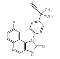 2-(4-(8-BROMO-2-OXO-2,3-DIHYDRO-1H-IMIDAZO[4,5-C]QUINOLIN-1-YL)PHENYL)-2-METHYLPROPANENITRILE picture