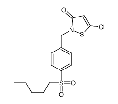 5-chloro-2-[(4-pentylsulfonylphenyl)methyl]-1,2-thiazol-3-one结构式