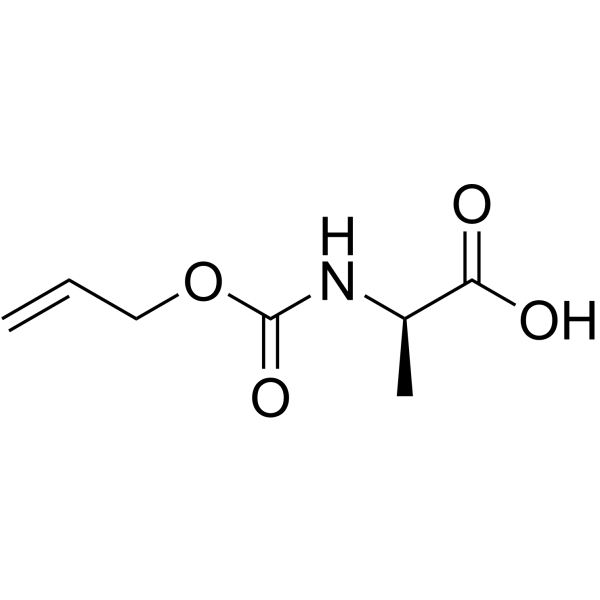 ((Allyloxy)carbonyl)-D-alanine结构式