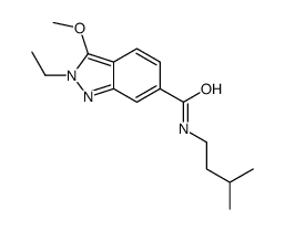 2-ethyl-3-methoxy-N-(3-methylbutyl)indazole-6-carboxamide结构式