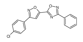 5-[3-(4-chlorophenyl)-1,2-oxazol-5-yl]-3-phenyl-1,2,4-oxadiazole Structure