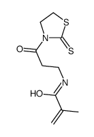 2-methyl-N-[3-oxo-3-(2-sulfanylidene-1,3-thiazolidin-3-yl)propyl]prop-2-enamide Structure