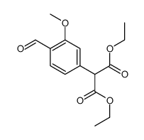 diethyl 2-(4-formyl-3-methoxyphenyl)propanedioate结构式