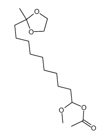1-methoxy-10-(2-methyl-1,3-dioxolan-2-yl)decyl acetate Structure