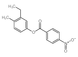 (3-ethyl-4-methyl-phenyl) 4-nitrobenzoate Structure