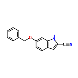 6-(Benzyloxy)-1H-indole-2-carbonitrile结构式