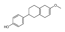 p-(1,2,3,4,5,8-Hexahydro-6-methoxy-2-naphthyl)-phenol Structure