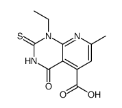 Pyrido[2,3-d]pyrimidine-5-carboxylic acid, 1-ethyl-1,2,3,4-tetrahydro-7-methyl-4-oxo-2-thioxo结构式