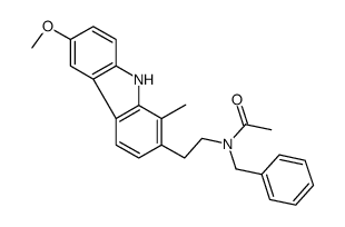 N-[2-(6-methoxy-1-methyl-9H-carbazol-2-yl)ethyl]-N-(phenylmethyl)acetamide Structure