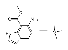 6-amino-5-trimethylsilanylethynyl-1H-indazole-7-carboxylic acid methyl ester Structure