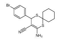 2-Amino-4-(4-bromo-phenyl)-1,5-dithia-spiro[5.5]undec-2-ene-3-carbonitrile Structure