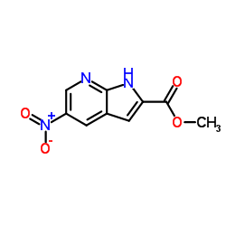 methyl 5-nitro-1H-pyrrolo[2,3-b]pyridine-2-carboxylate Structure