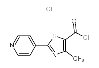 4-甲基-2-吡啶-4-基-1,3-噻唑-5-碳酰氯盐酸盐结构式
