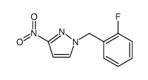 1H-Pyrazole, 1-[(2-fluorophenyl)methyl]-3-nitro结构式