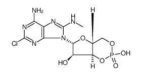 Adenosine, 2-chloro-8-(methylamino)-, cyclic 3',5'-(hydrogen phosphate) Structure