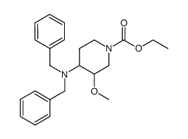 ethyl cis-4-[bis(phenylmethyl)amino]-3-methoxy-1-piperidinecarboxylate结构式