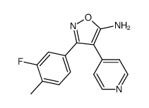 5-amino-3-(3-fluoro-4-methylphenyl)-4-(4-pyridyl)isoxazole结构式