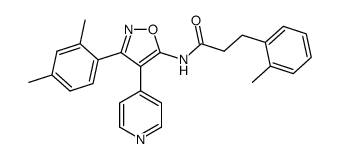 3-(2,4-dimethylphenyl)-5-[3-(2-methylphenyl)propionylamino]-4-(4-pyridyl)isoxazole结构式