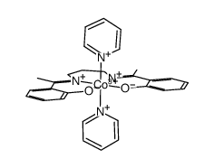 trans-[Co(III)(N,N'-bis(methylsalicylidene)-1,3-propylenediamine(-2H))(pyridine)2](1+) Structure