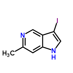 3-Iodo-6-methyl-1H-pyrrolo[3,2-c]pyridine结构式
