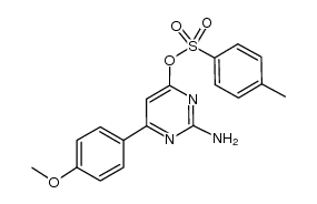 2-amino-6-(4-methoxyphenyl)pyrimidin-4-yl 4-methylbenzenesulfonate Structure