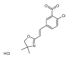2-[(E)-2-(4-chloro-3-nitro-phenyl)ethenyl]-4,4-dimethyl-5H-1,3-oxazole hydrochloride结构式