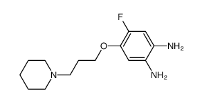 4-fluoro-5-(3-piperidin-1-ylpropoxy)benzene-1,2-diamine结构式