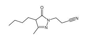 3-(4-butyl-3-methyl-5-oxo-2,5-dihydro-pyrazol-1-yl)-propionitrile结构式