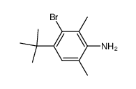 3-bromo-4-tert-butyl-2,6-dimethyl-aniline结构式