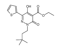 ethyl 2-(3,3-dimethylbutyl)-5-hydroxy-3-oxo-6-thiophen-2-yl-2,3-dihydropyridazine-4-carboxylate结构式