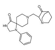 8-[(3-oxo-1-azabicyclo[2.2.2]octan-2-yl)methyl]-1-phenyl-1,3,8-triazaspiro[4.5]decan-4-one Structure